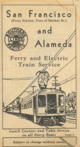 San Francisco and Alameda Ferry and Electric Train Service, via Alameda Pier, Southern Pacific Lines, 1932       